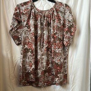 Floral Women's Top . Summer light weight Fun for Work or Play